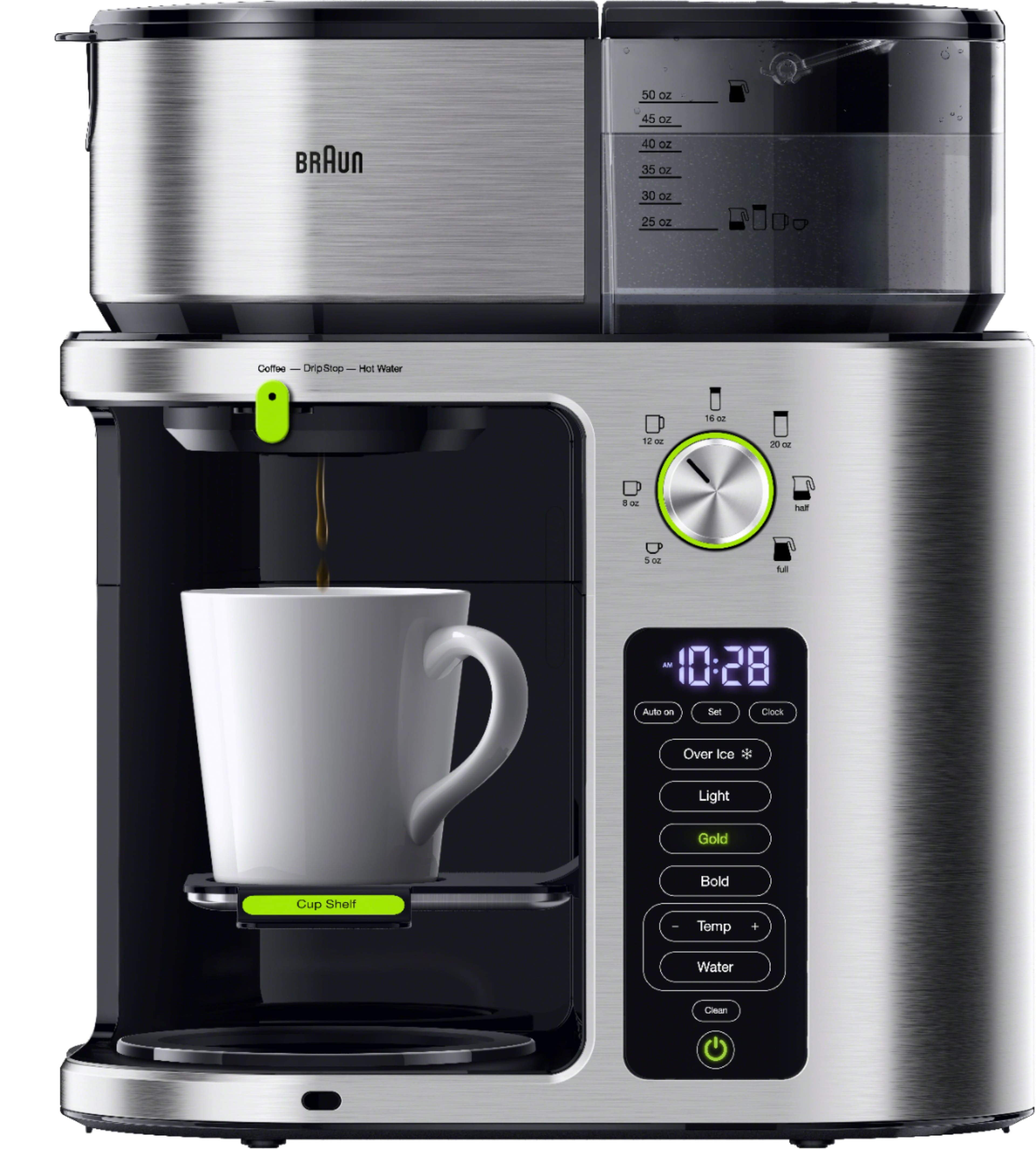 Alt View 12. Braun - MultiServe 10-Cup Coffee Maker - Stainless Steel.