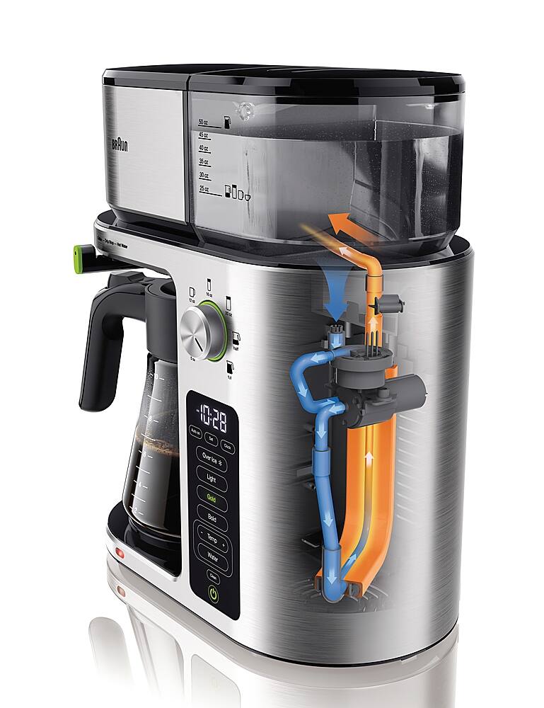 Alt View 15. Braun - MultiServe 10-Cup Coffee Maker - Stainless Steel.