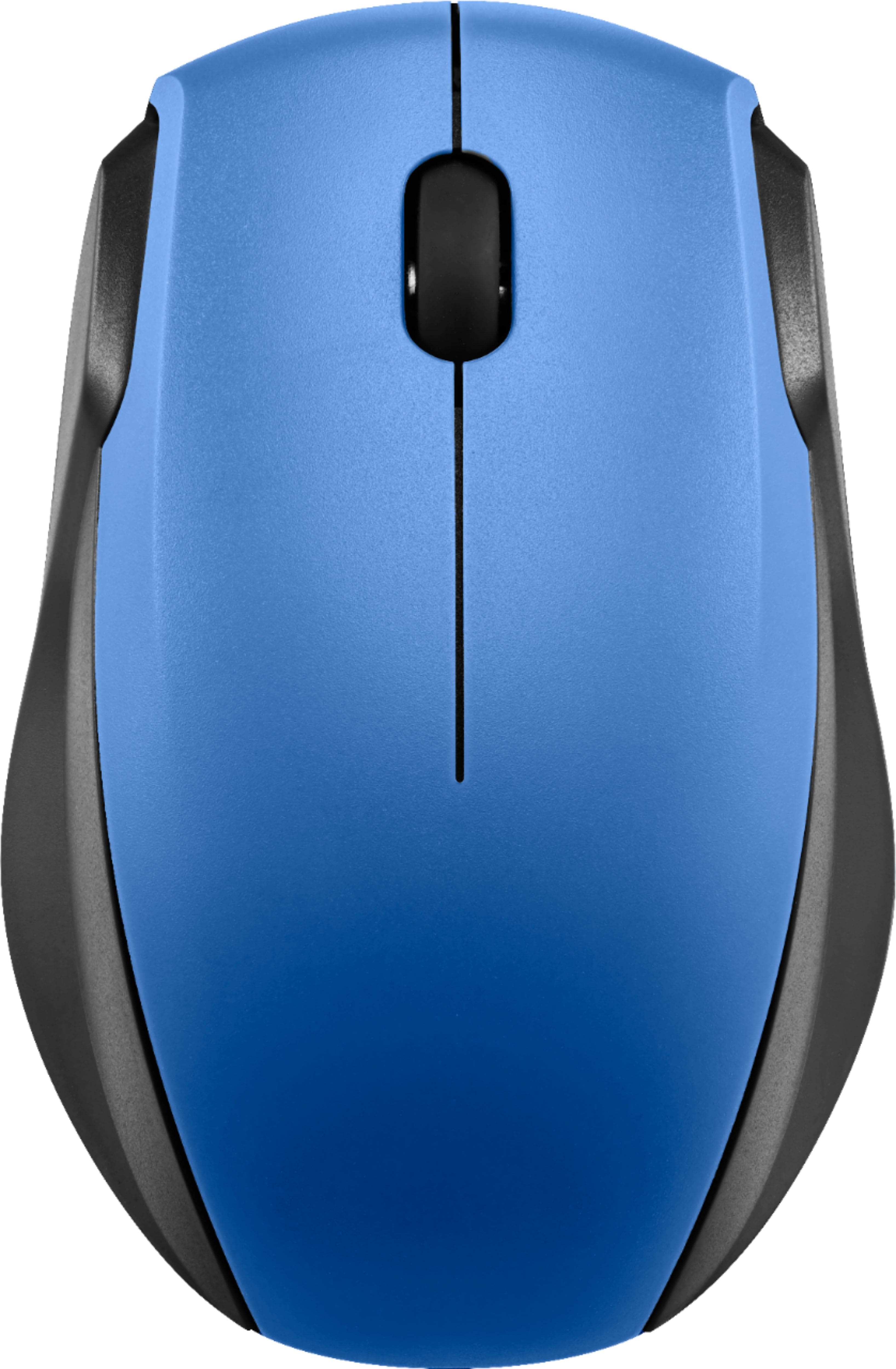 Front. Insignia™ - Wireless Optical Ambidextrous Mouse - Blue.