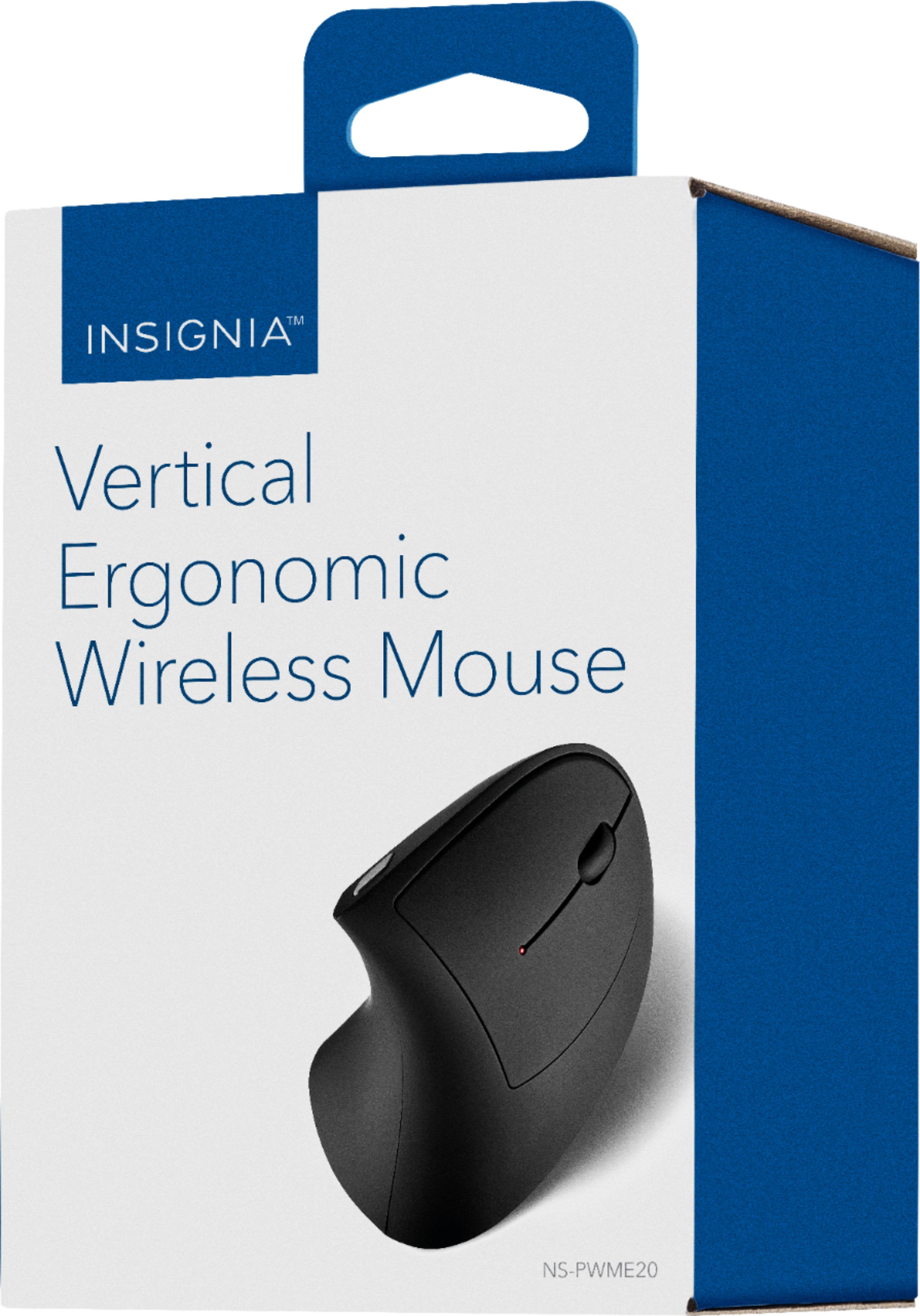Alt View 13. Insignia™ - Vertical Ergonomic Wireless Optical Mouse - Black.