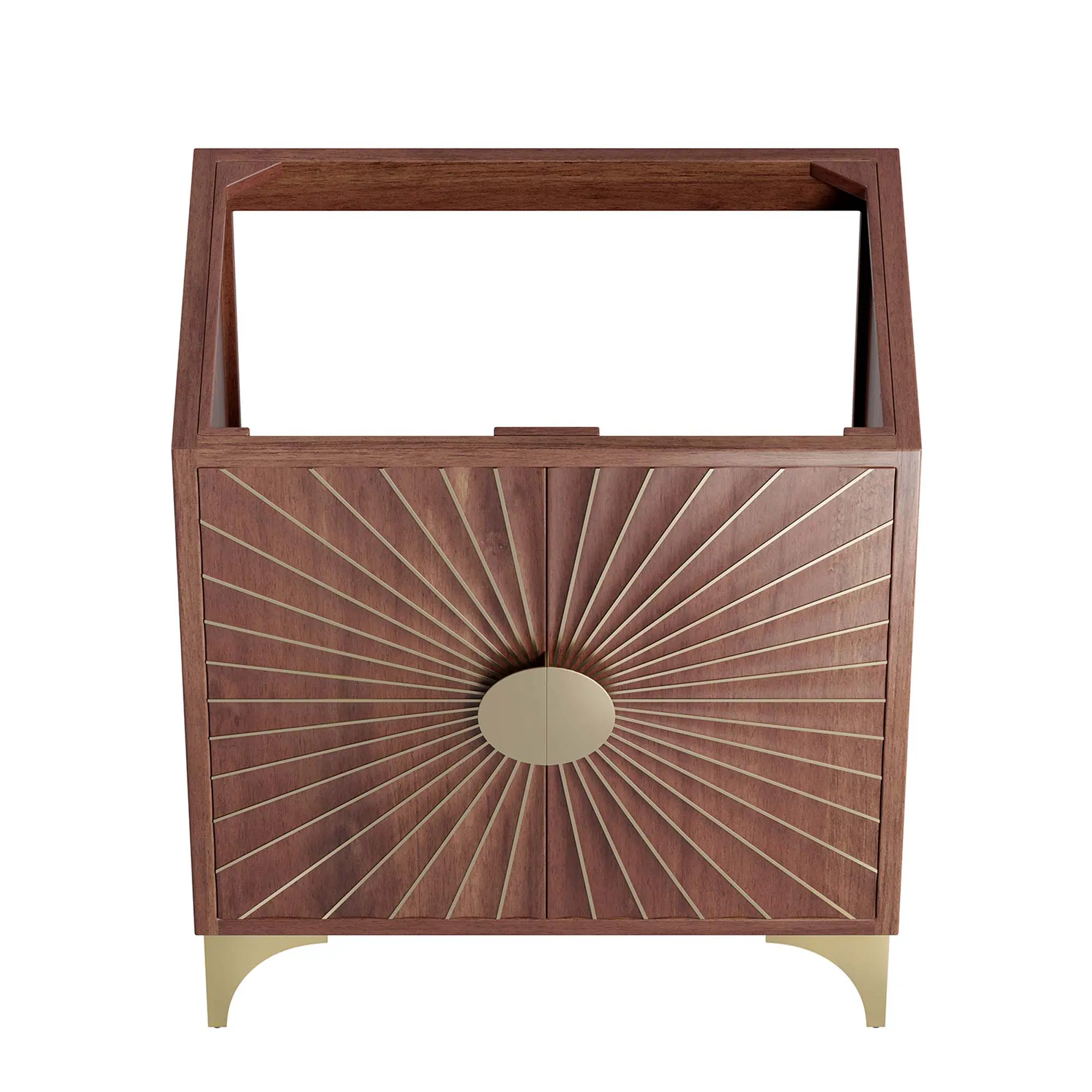 Alt View 4. Modway - Daylight Bathroom Cabinet Basin Not Included by Modway - Walnut.