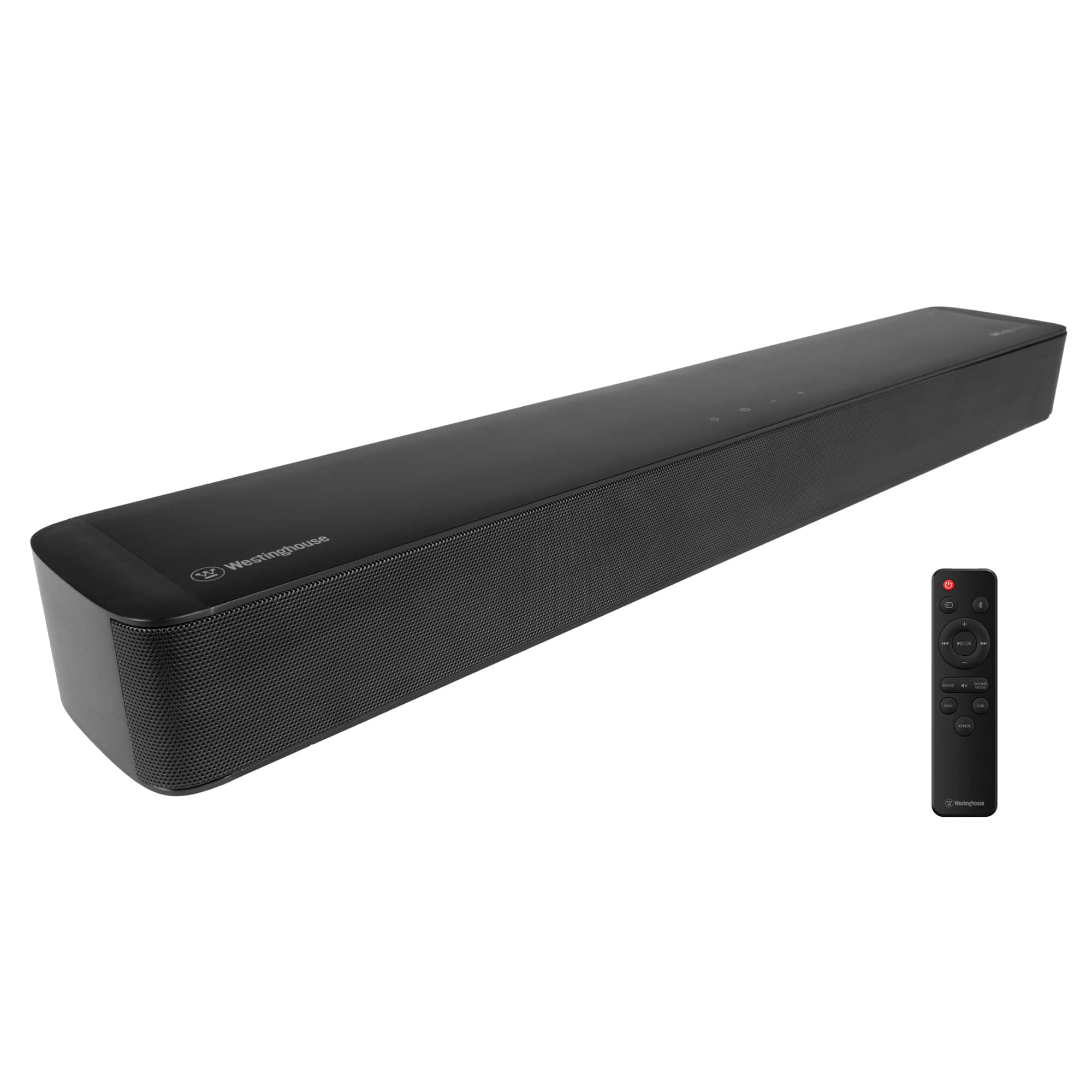 Westinghouse - 2.0 Mini Sound Bar w/ Dolby Atmos, Dolby Digital Plus, Bluetooth & Roku TV Ready - Black
