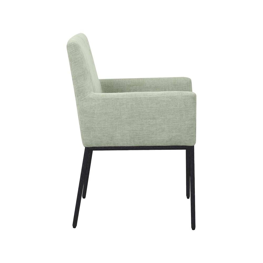 Alt View 3. Meridian Furniture - Reeves Mint Chenille Fabric Dining Chair, Set of 2 - Blue.
