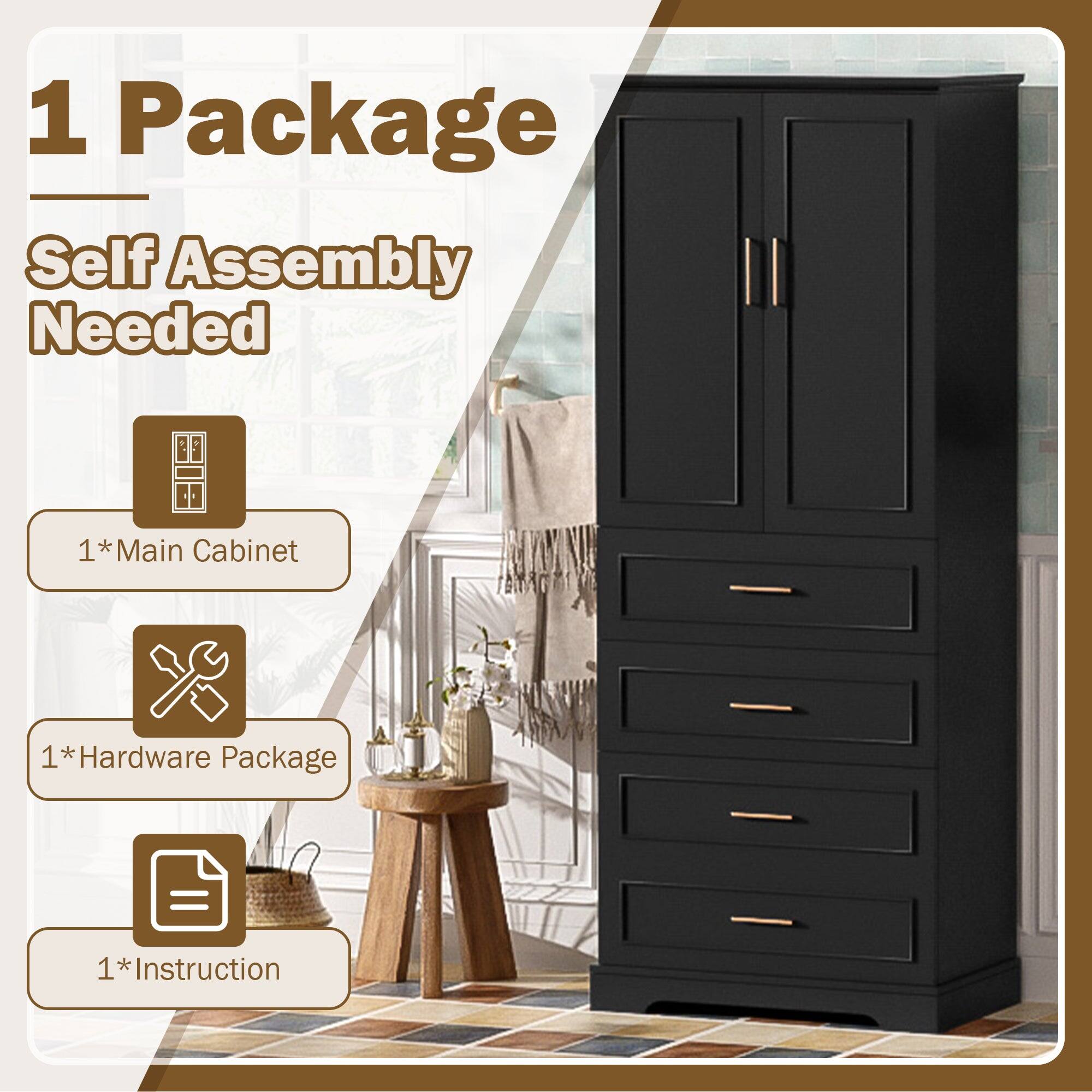 1 Package  
Self Assembly Needed  

1* Main Cabinet  
1* Hardware Package  
1* Instruction