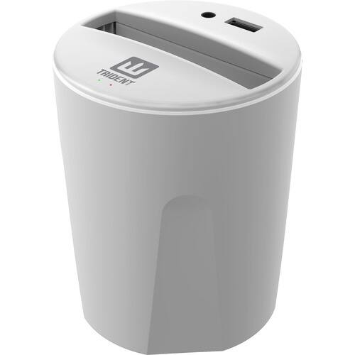Front Standard. Trident - Electra Qi Wireless Charging Cup Holder - White.