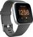 Angle. Fitbit - Versa Lite Edition Smartwatch - Silver with Charcoal Silicone Band.