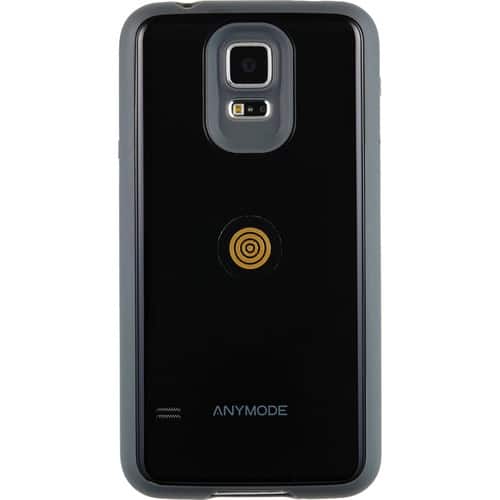 Front Standard. Anymode - Magnet Charging Cover for Samsung Galaxy S 5 - Black.
