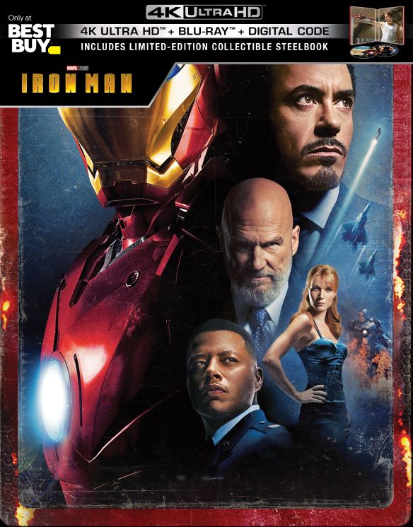  Iron Man [SteelBook] [Includes Digital Copy] [4K Ultra HD Blu-ray/Blu-ray] [Only @ Best Buy] [2008]