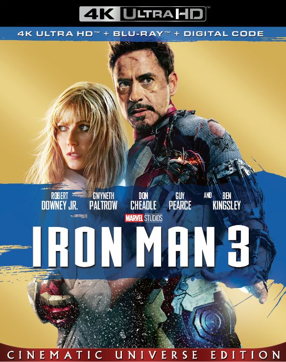 Iron Man 3 [Includes Digital Copy] [4K Ultra HD Blu-ray/Blu-ray] [2013]
