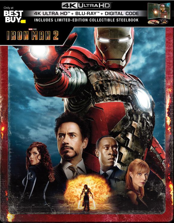  Iron Man 2 [SteelBook] [Includes Digital Copy] [4K Ultra HD Blu-ray/Blu-ray] [Only @ Best Buy] [2010]
