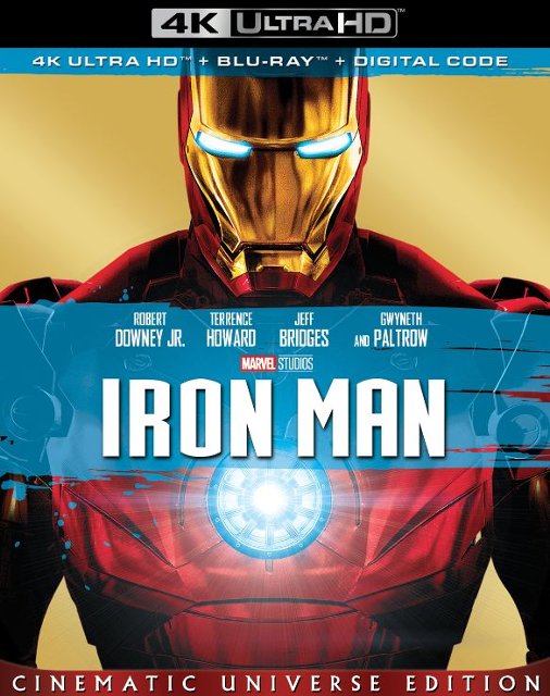 Front Standard. Iron Man [Includes Digital Copy] [4K Ultra HD Blu-ray/Blu-ray] [2008].