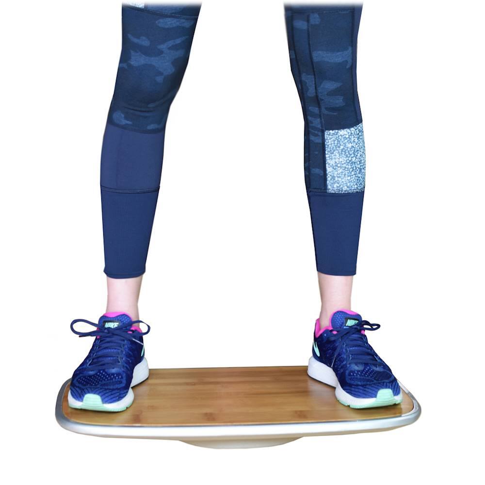 Alt View 19. Uncaged Ergonomics - BASE+ Active Standing Desk Balance Board - Silver/Bamboo.
