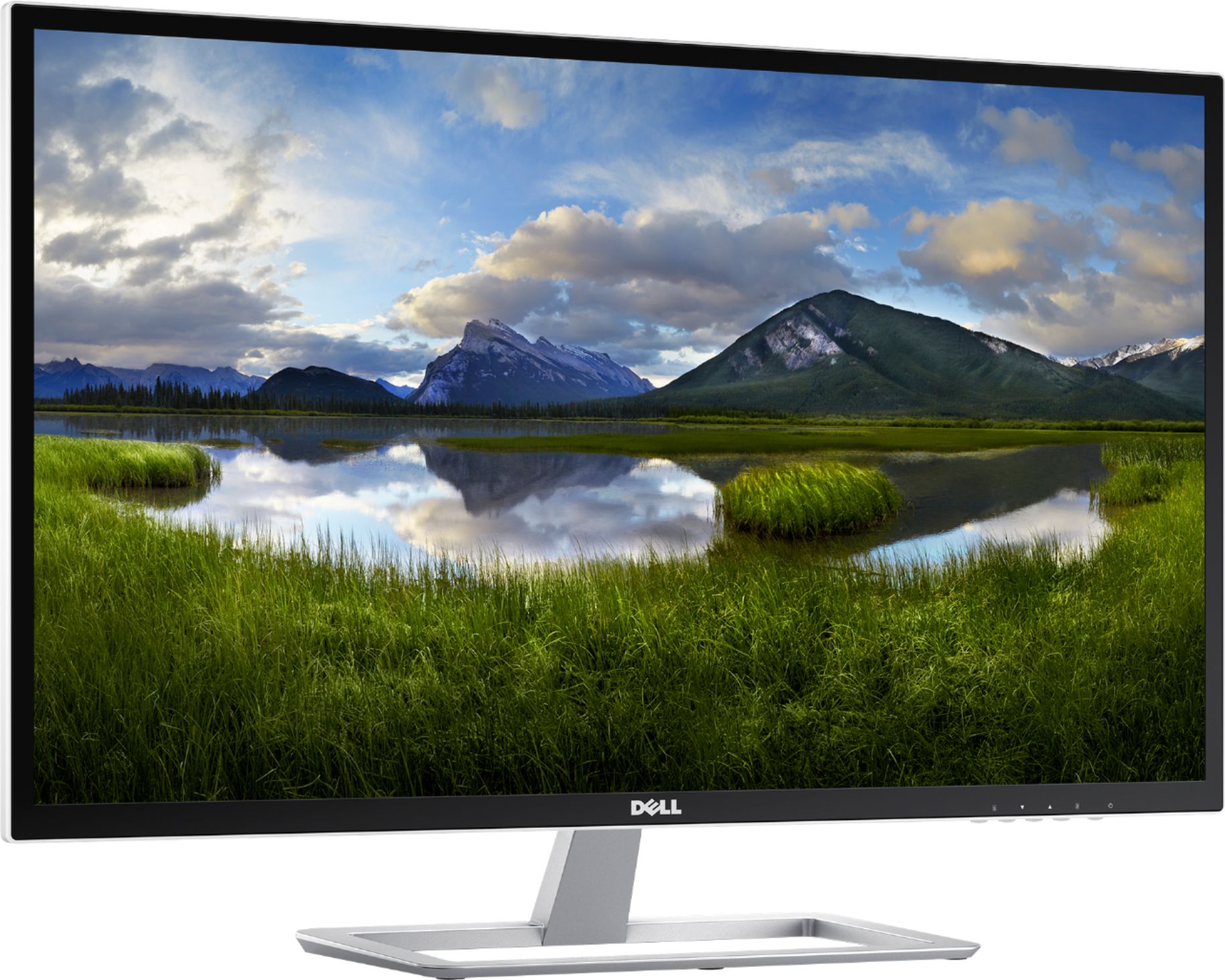 Angle View: Dell - Geek Squad Certified Refurbished D3218HN 32" IPS LED FHD Monitor - Black/Silver