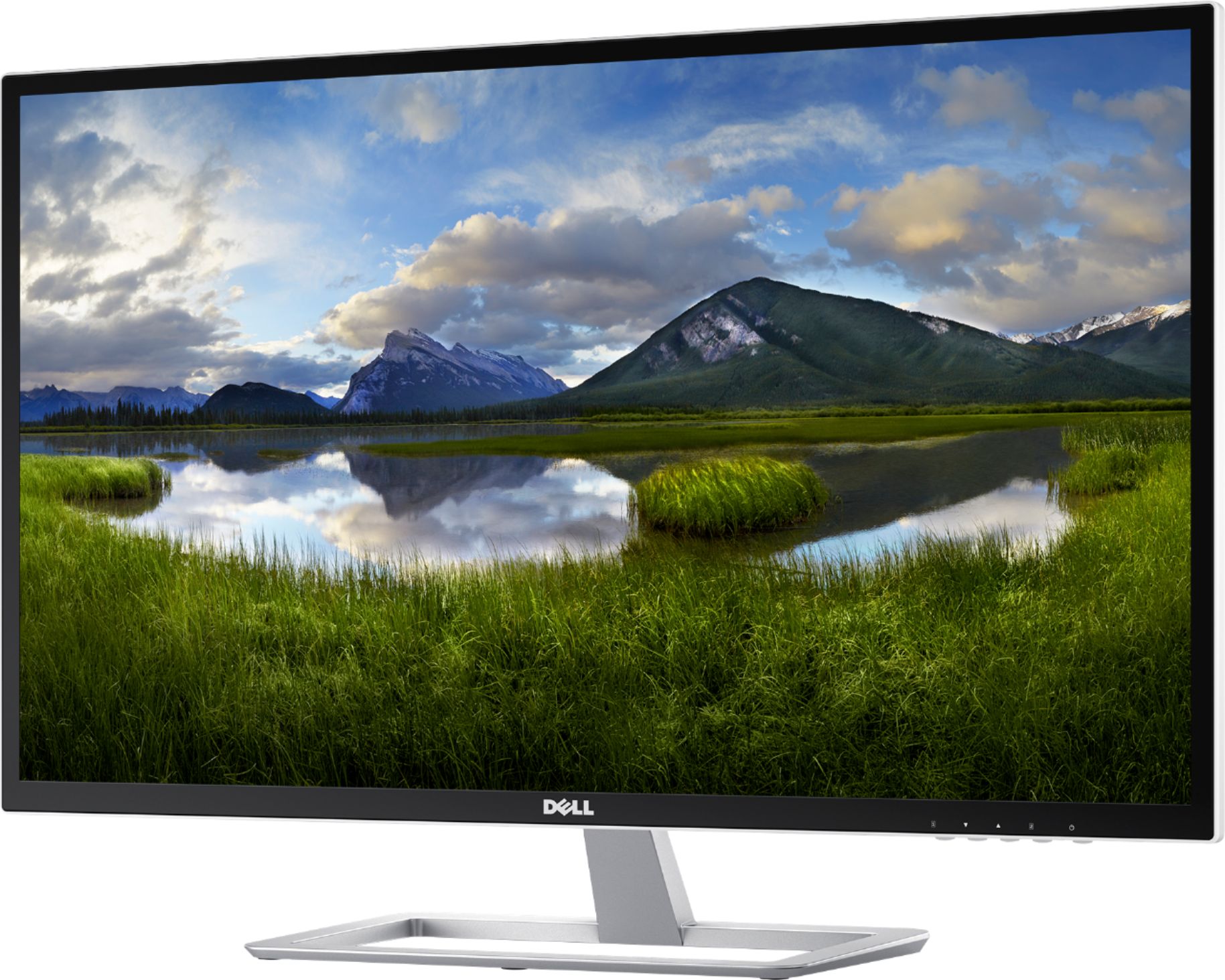 Left View: Dell - Geek Squad Certified Refurbished D3218HN 32" IPS LED FHD Monitor - Black/Silver