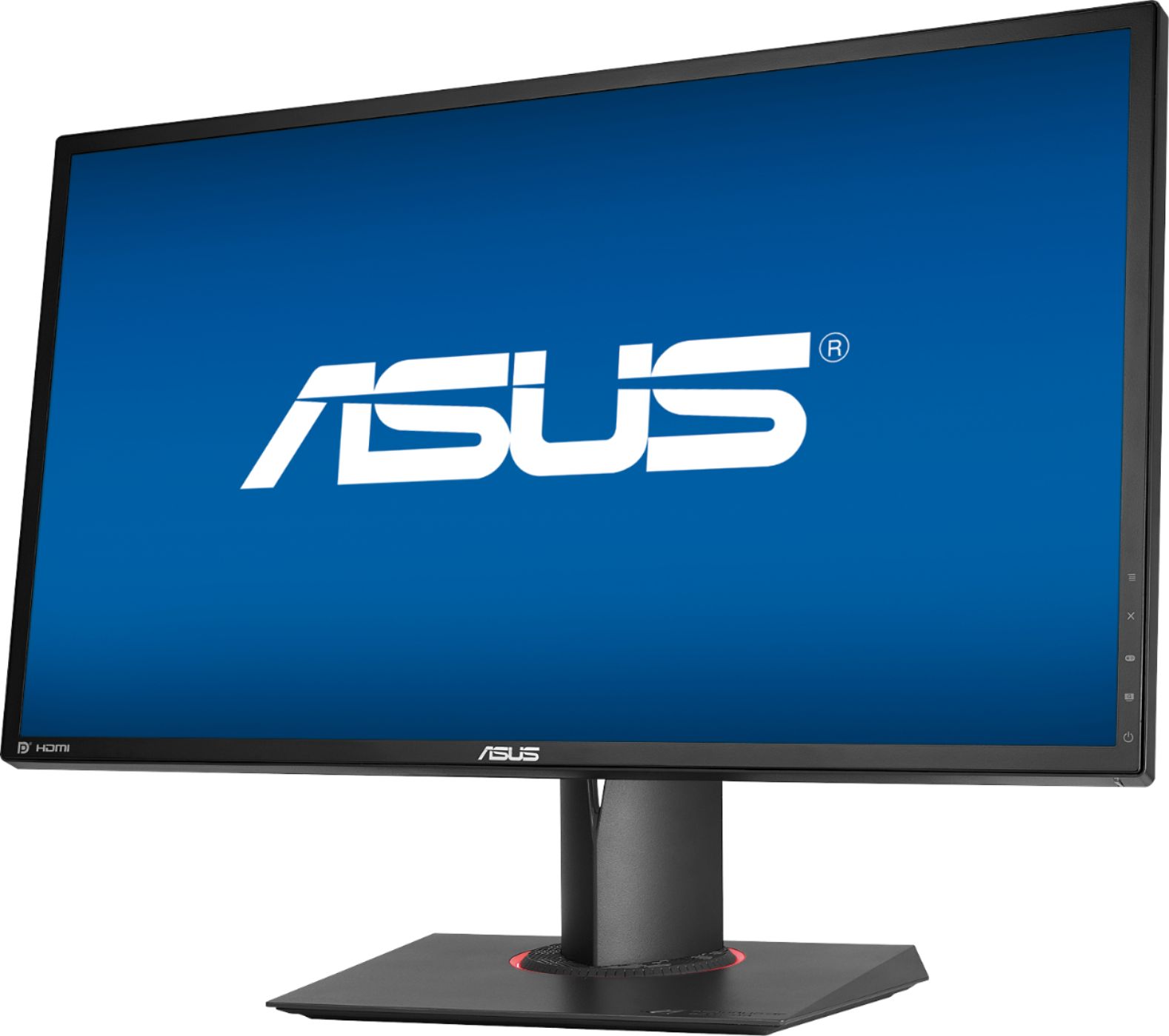 Left View: ASUS - Geek Squad Certified Refurbished ROG Swift 24" LCD FHD G-SYNC Monitor - Black