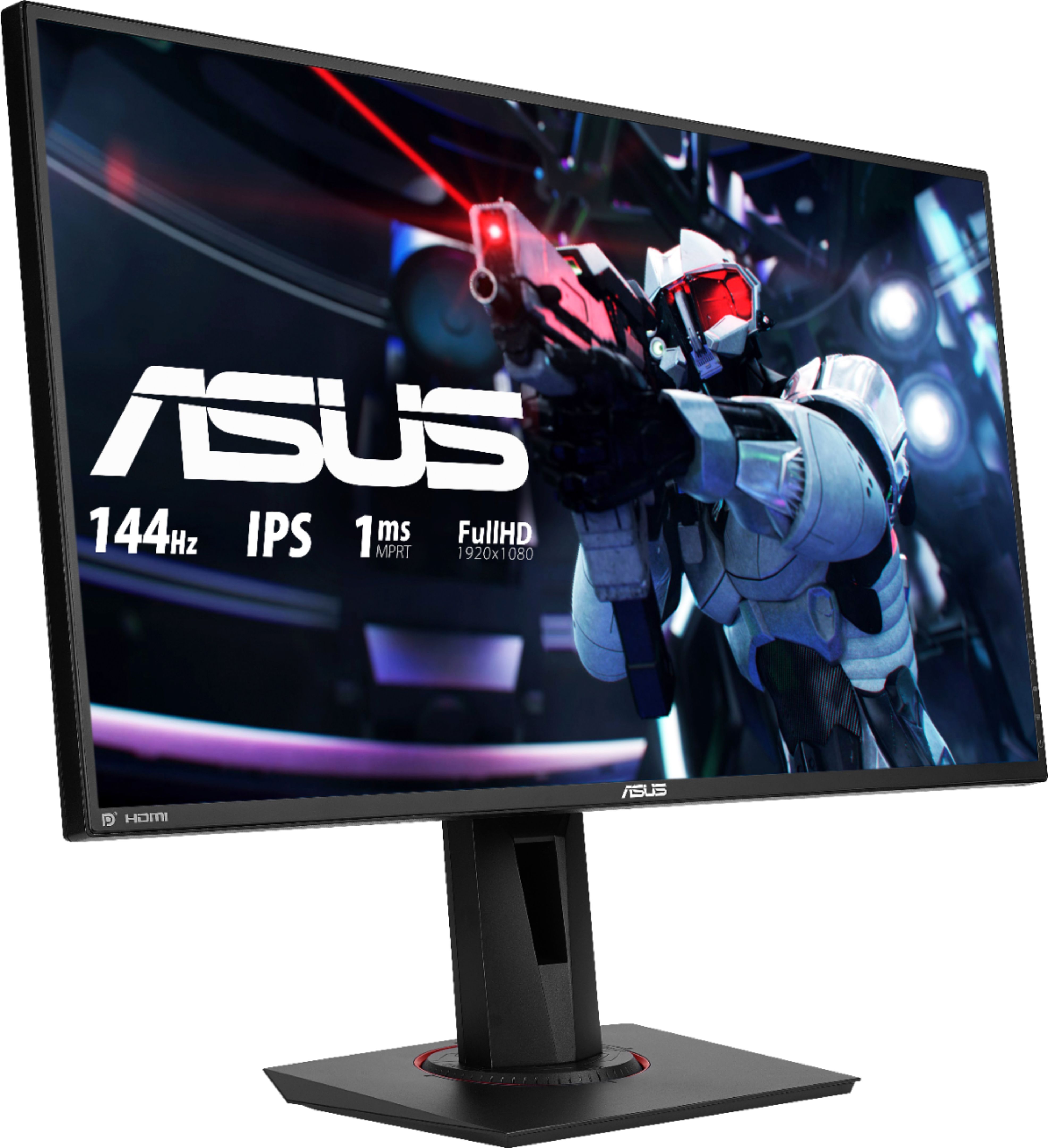 Angle View: ASUS - Geek Squad Certified Refurbished VG279Q 27" IPS LED FHD FreeSync Monitor - Black