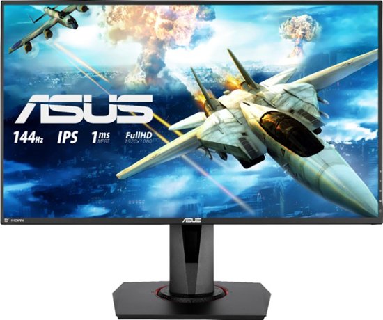 Front Zoom. ASUS - Geek Squad Certified Refurbished VG279Q 27" IPS LED FHD FreeSync Monitor - Black.