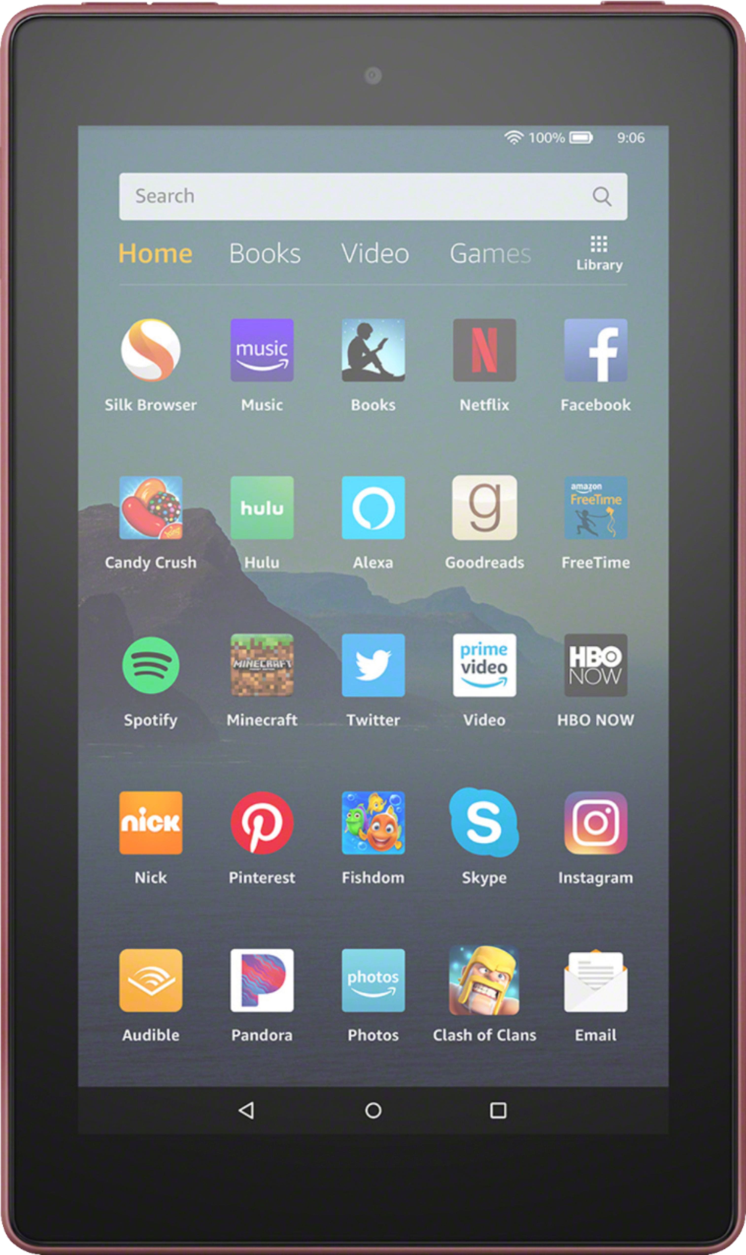 Alt View 12. Amazon - Fire 7 Tablet (7" display, 16 GB) - Plum.