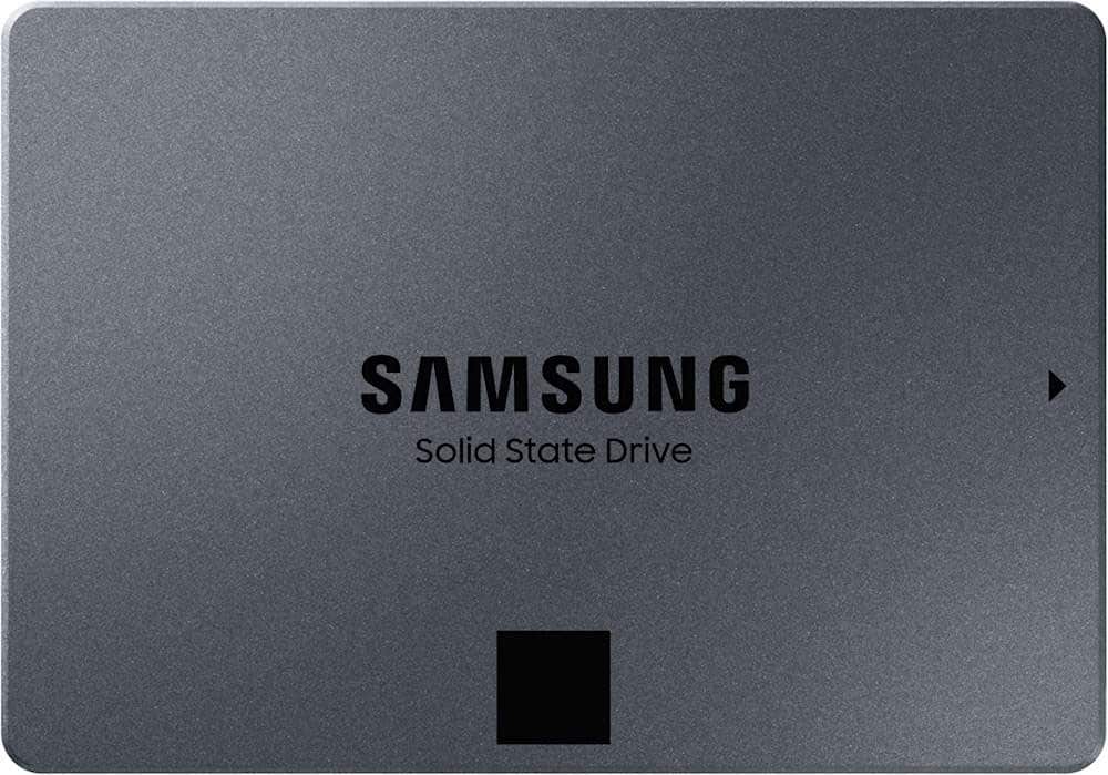 Front. Samsung - Geek Squad Certified Refurbished 860 QVO 2TB Internal SSD SATA for Laptops - Gray.