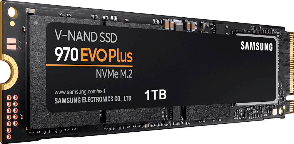 Alt View 12. Samsung - Geek Squad Certified Refurbished 970 EVO Plus 1TB Internal SSD PCIe Gen 3 x4 NVMe - Black.