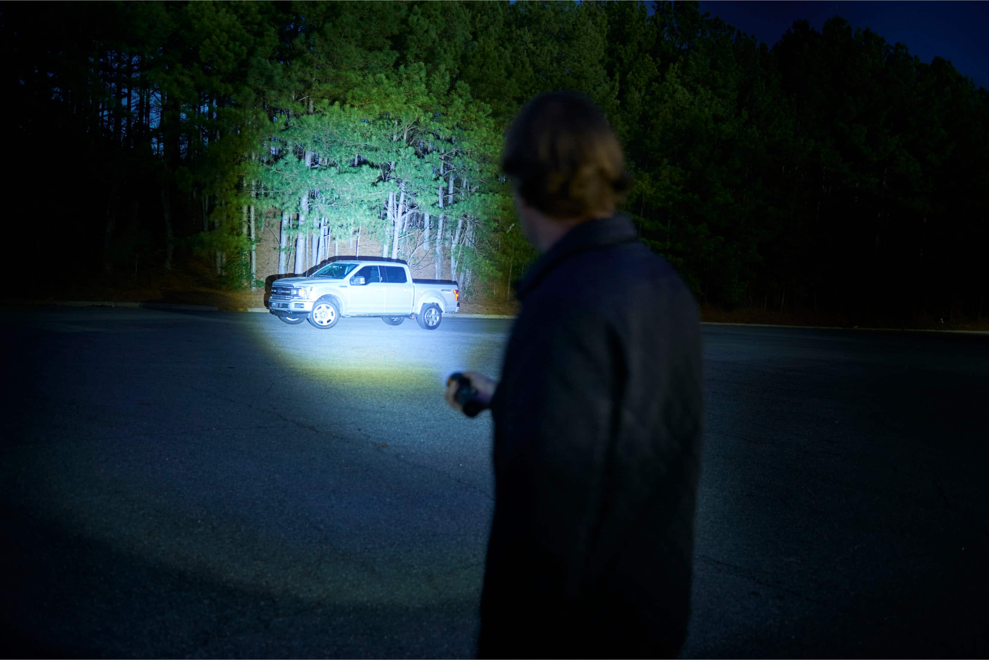 Left. Police Security - Elite 3300 Lumen LED Flashlight - Black.