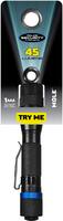 Police Security - 45 Lumen LED Flashlight - Black - Angle_Zoom