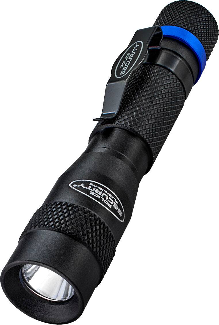 Front. Police Security - 45 Lumen LED Flashlight - Black.