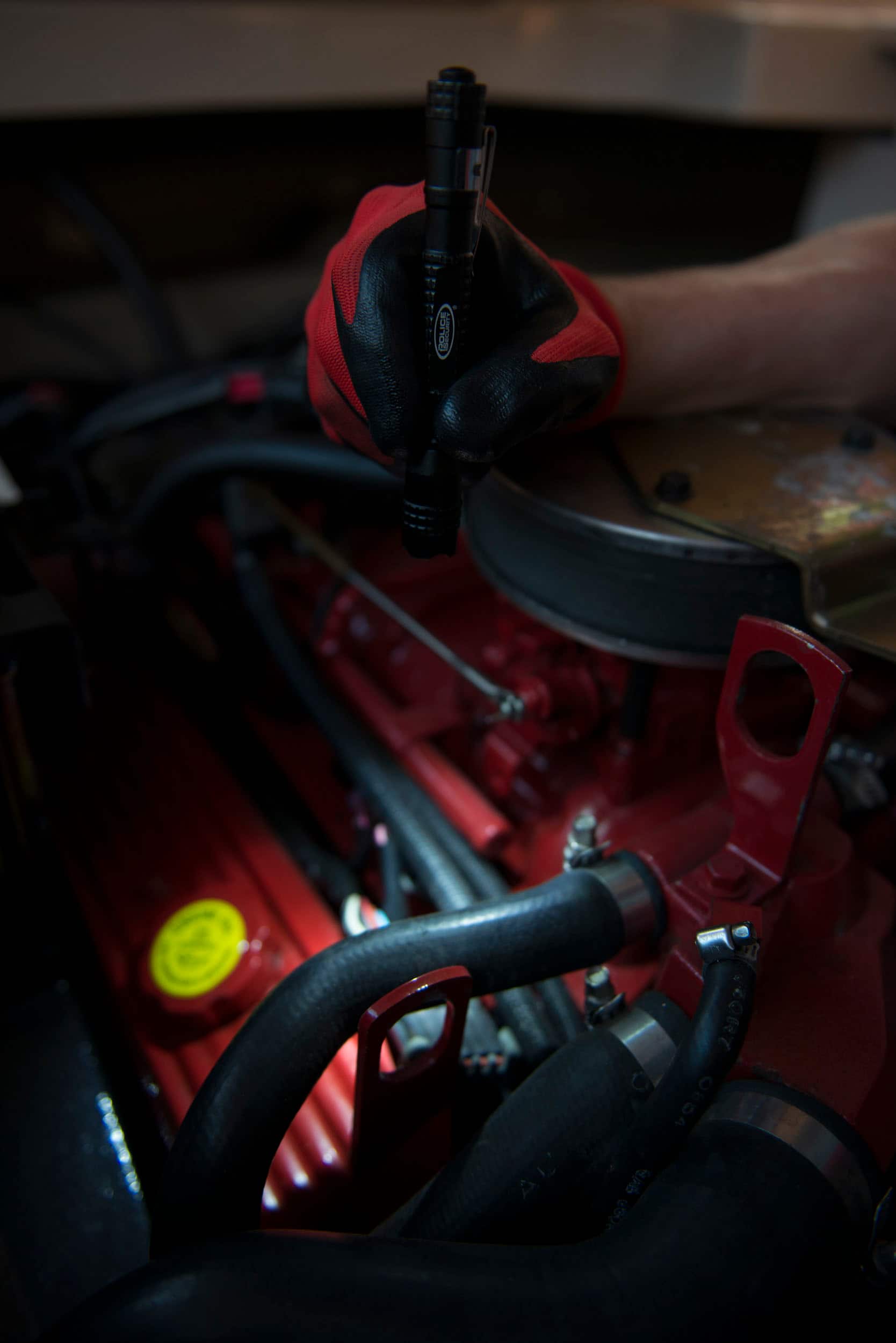 Left. Police Security - 45 Lumen LED Flashlight - Black.