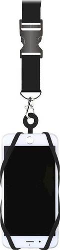 Gear Beast - Smartphone Ribbon Lanyard with Card Pocket - Black/Black