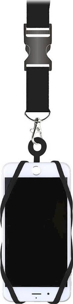 Front. Gear Beast - Smartphone Ribbon Lanyard with Card Pocket - Black/Black.