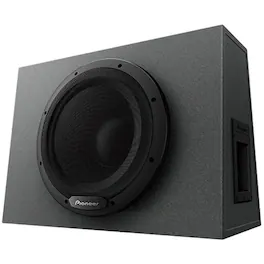 Pioneer - 12" Single-Voice-Coil Loaded Subwoofer Enclosure - Black