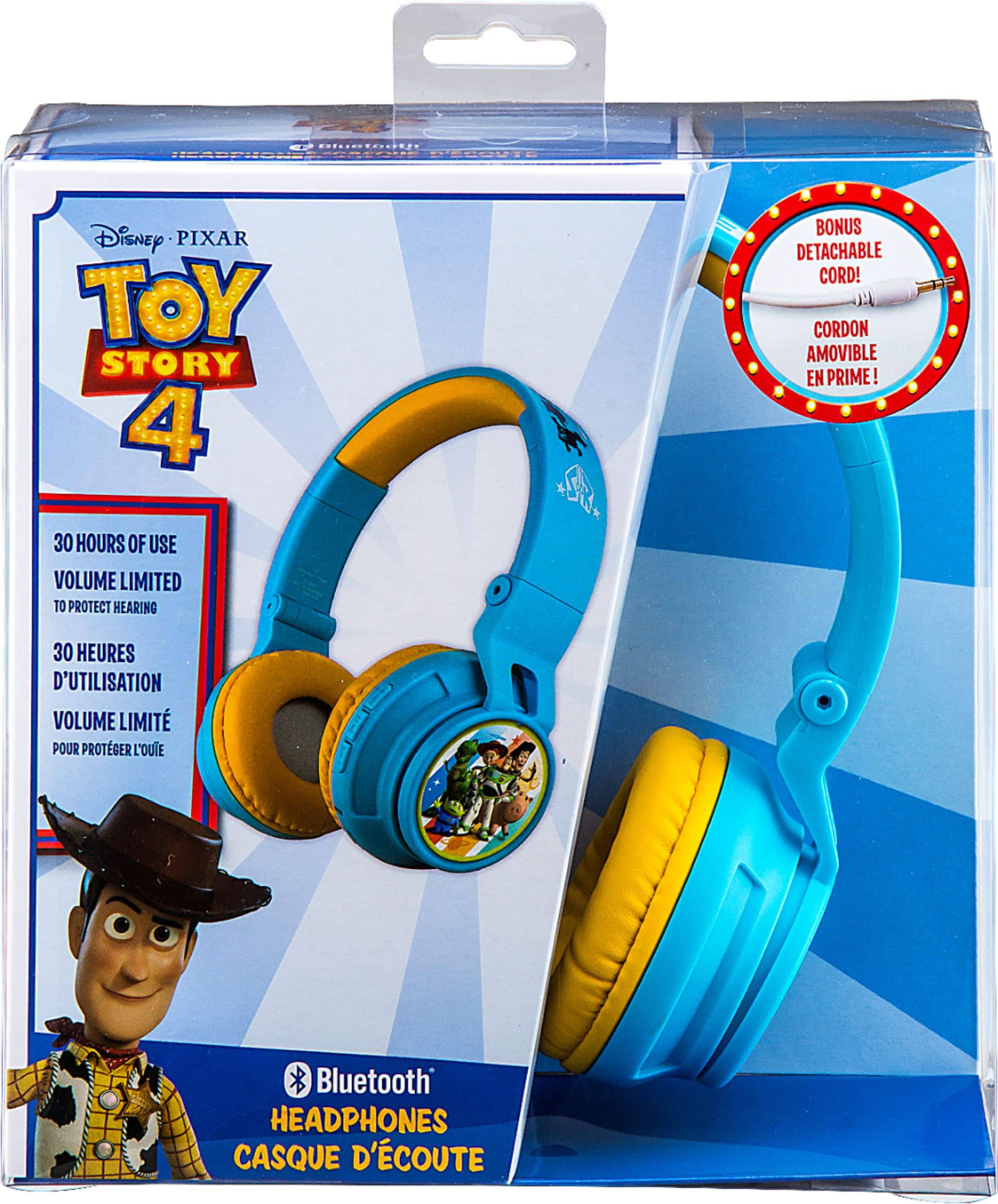 Alt View 14. eKids - Toy Story 4 Wireless On-Ear Headphones - Blue/Yellow.