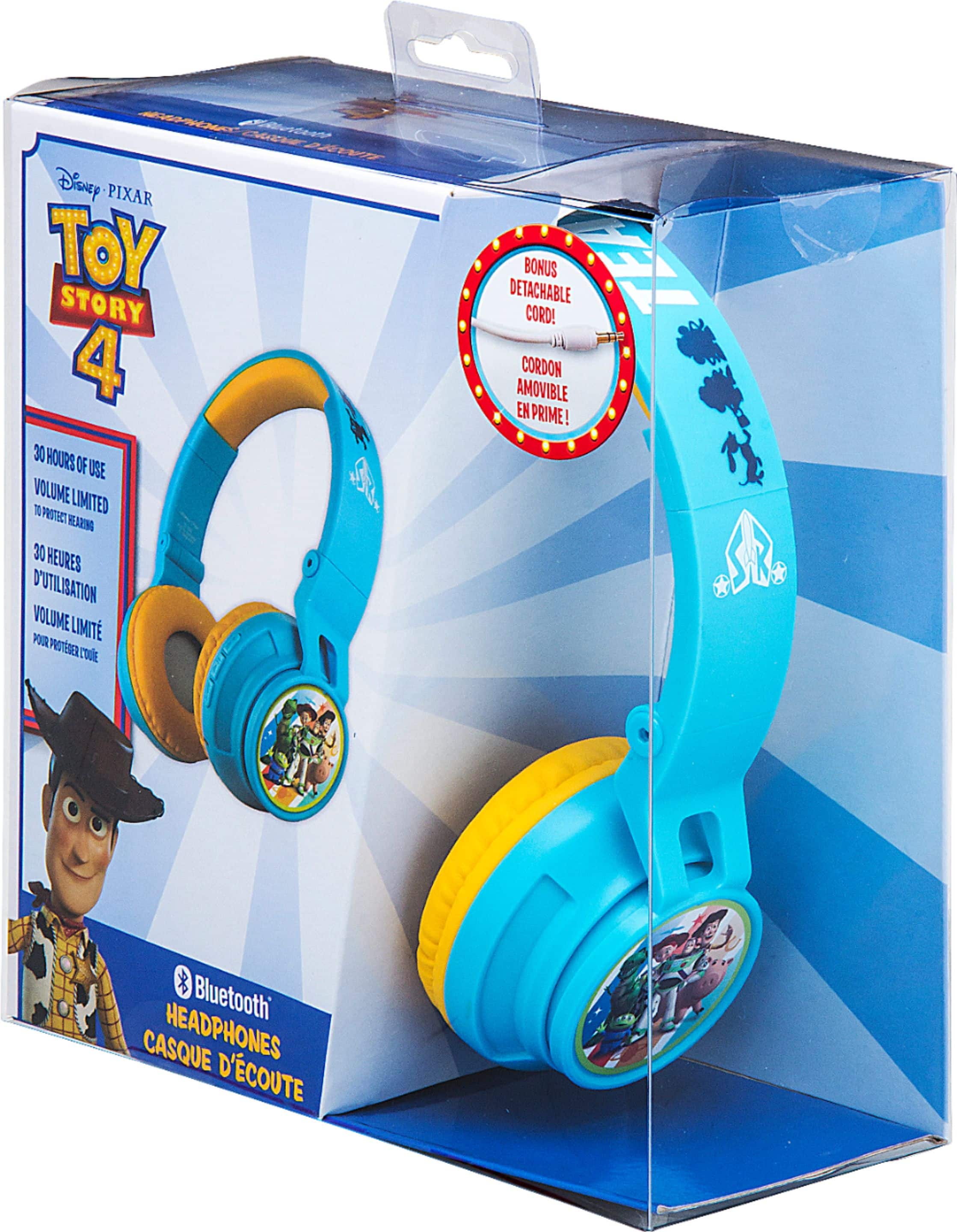Alt View 16. eKids - Toy Story 4 Wireless On-Ear Headphones - Blue/Yellow.