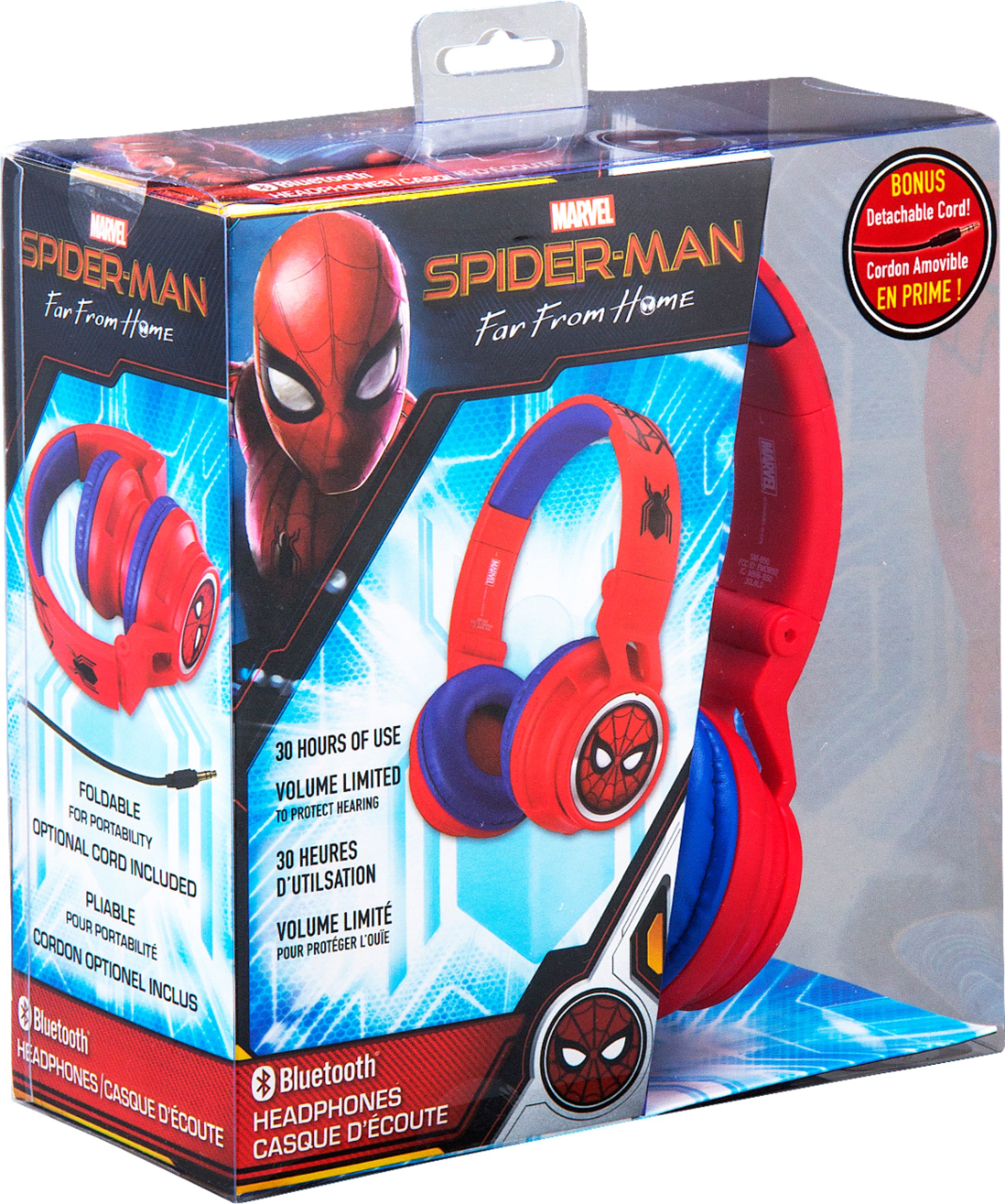 eKids Marvel Spider-Man Homecoming 2 Wireless On-Ear Headphones 