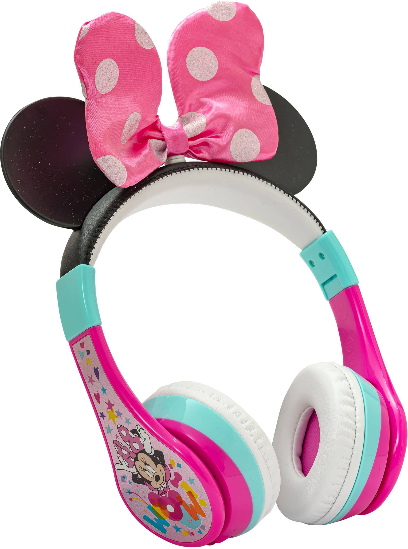 Front. eKids - Minnie Mouse Wireless Over-the-Ear Headphones - Pink.