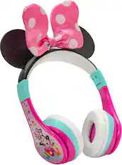 Front. eKids - Minnie Mouse Wireless Over-the-Ear Headphones - Pink.