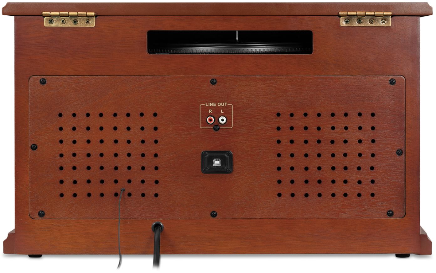 Back View: Victrola - Eastwood Signature Hybrid Record Player - Espresso