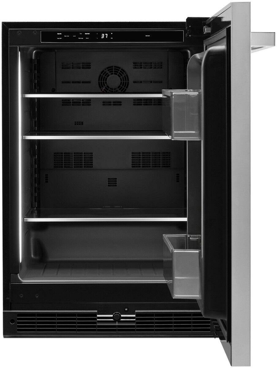 Alt View 11. JennAir - NOIR 5.0 Cu. Ft. Built-In Mini Fridge - Stainless Steel.