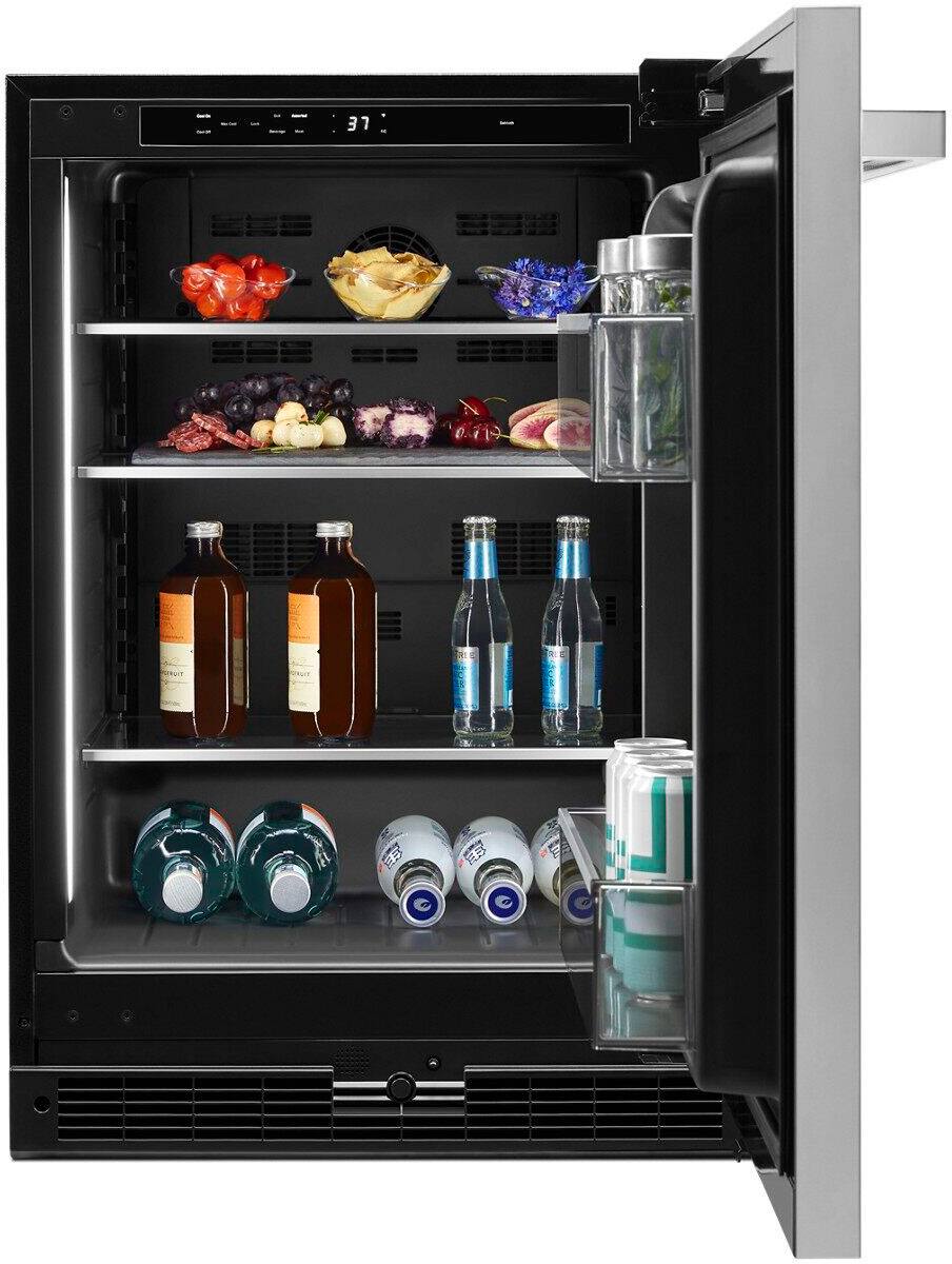 Alt View 12. JennAir - NOIR 5.0 Cu. Ft. Built-In Mini Fridge - Stainless Steel.