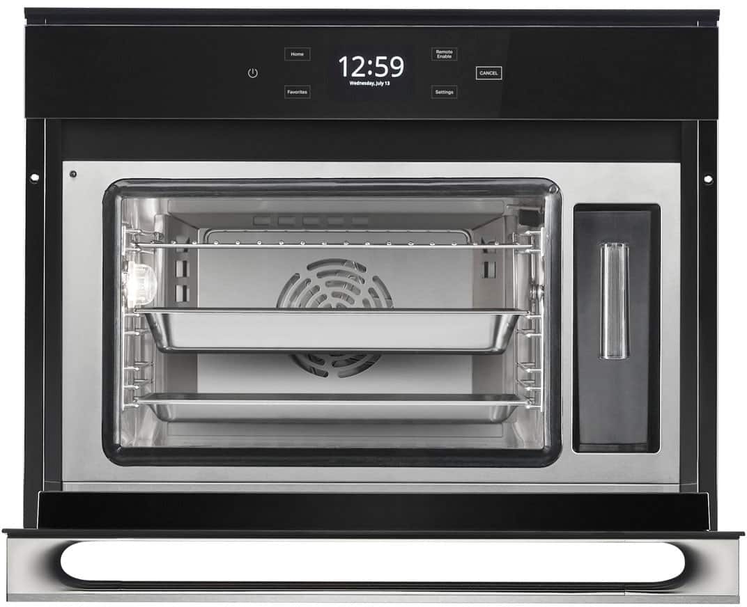 Alt View 11. JennAir - NOIR 24" Built-In Single Electric Convection Wall Oven - Floating Black Glass.