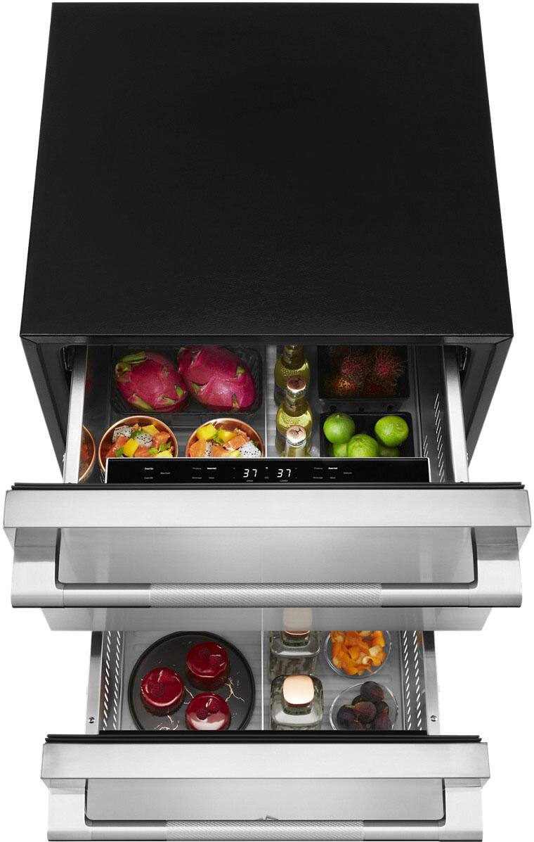 Alt View 12. JennAir - RISE 4.7 Cu. Ft. Built-In Mini Fridge - Stainless Steel.