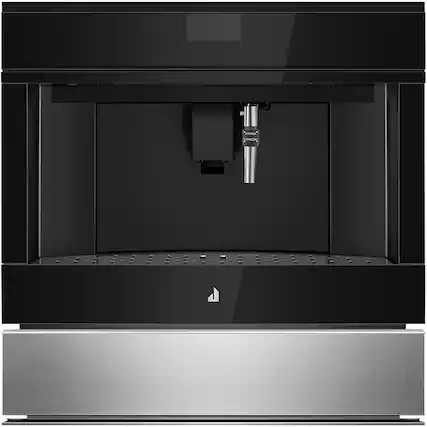 Front. JennAir - Noir Coffee Maker and Espresso Machine - Black Floating Glass.