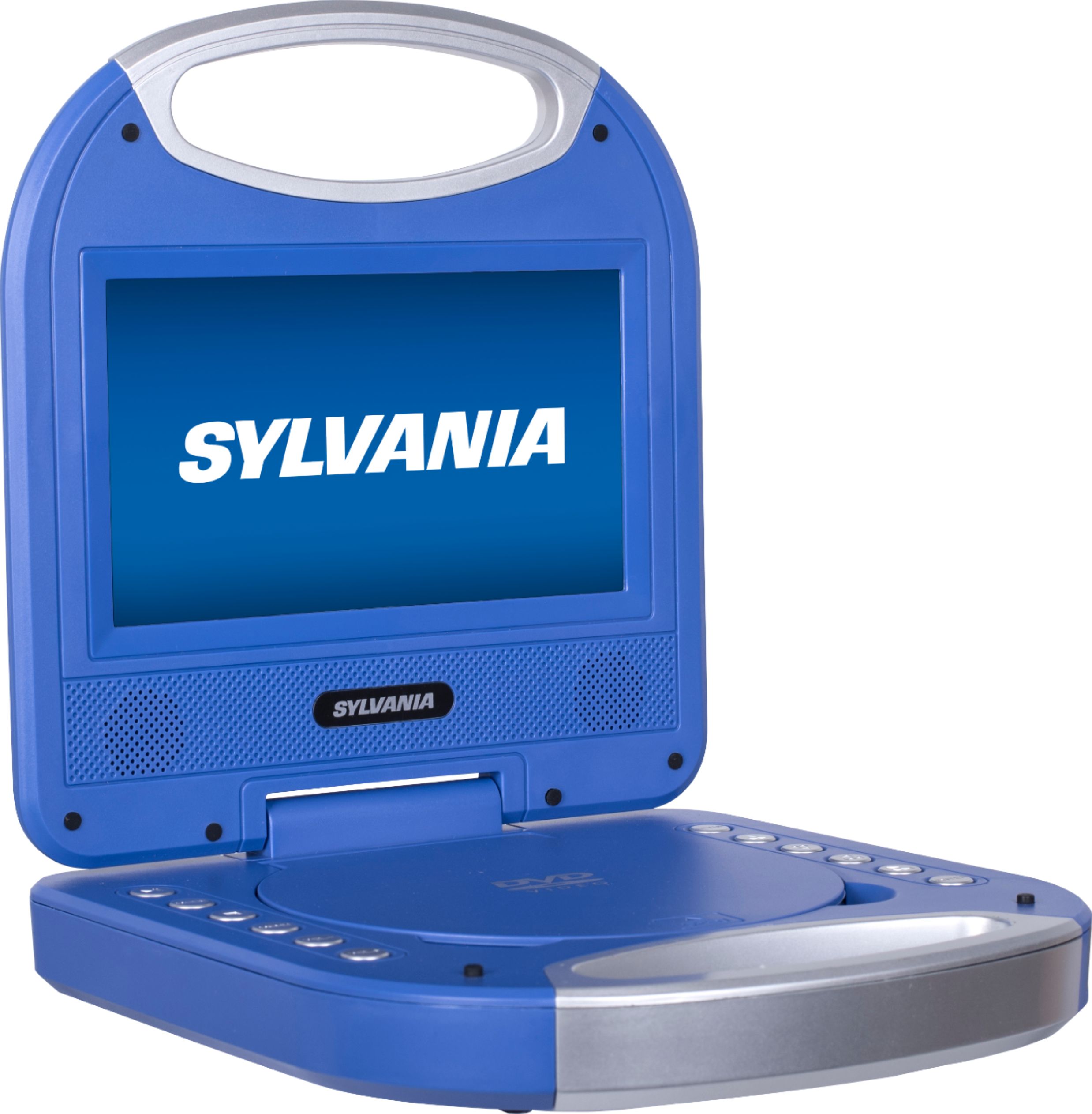 Angle View: Curtis - SYLVANIA 7" Portable DVD Player - Blue