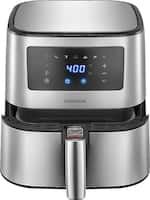 Insignia™ - 5-qt. Digital Air Fryer - Stainless Steel - Front_Zoom