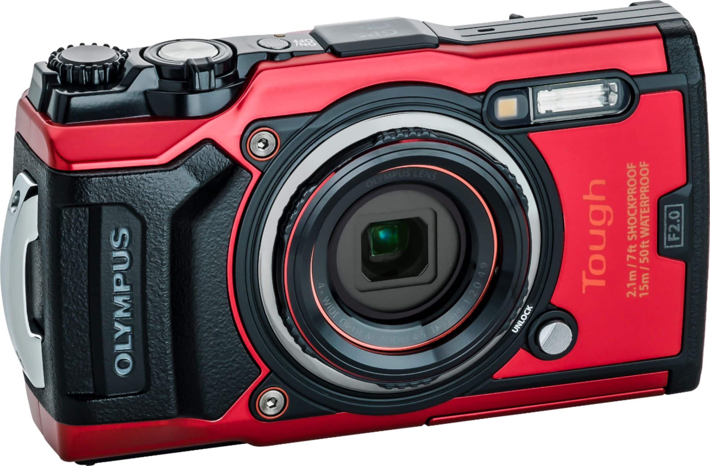 Olympus Tough TG-6 4K 3840x2160 12 Megapixel Digital Camera RED