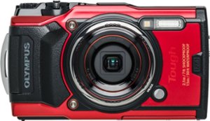 Olympus - Tough TG-6 12.0-Megapixel Water-Resistant Digital Camera - Red - Front_Zoom