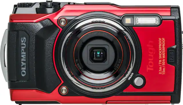 Front. Olympus - Tough TG-6 4K 3840x2160 12 Megapixel Digital Camera - Red.