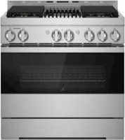 JennAir - NOIR 5.1 Cu. Ft. Freestanding Gas True Convection Range with CustomClean™ - Floating Black Glass - Front_Zoom