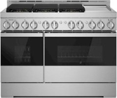 JennAir - NOIR 6.3 Cu. Ft. Freestanding Double Oven Gas True Convection Range with CustomClean™ - Floating Black Glass - Front_Zoom