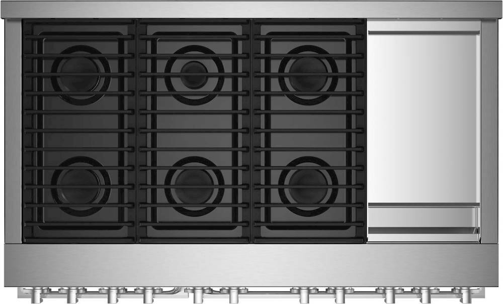 Alt View 11. JennAir - NOIR 6.3 Cu. Ft. Freestanding Double Oven Gas True Convection Range with CustomClean™ - Floating Black Glass.